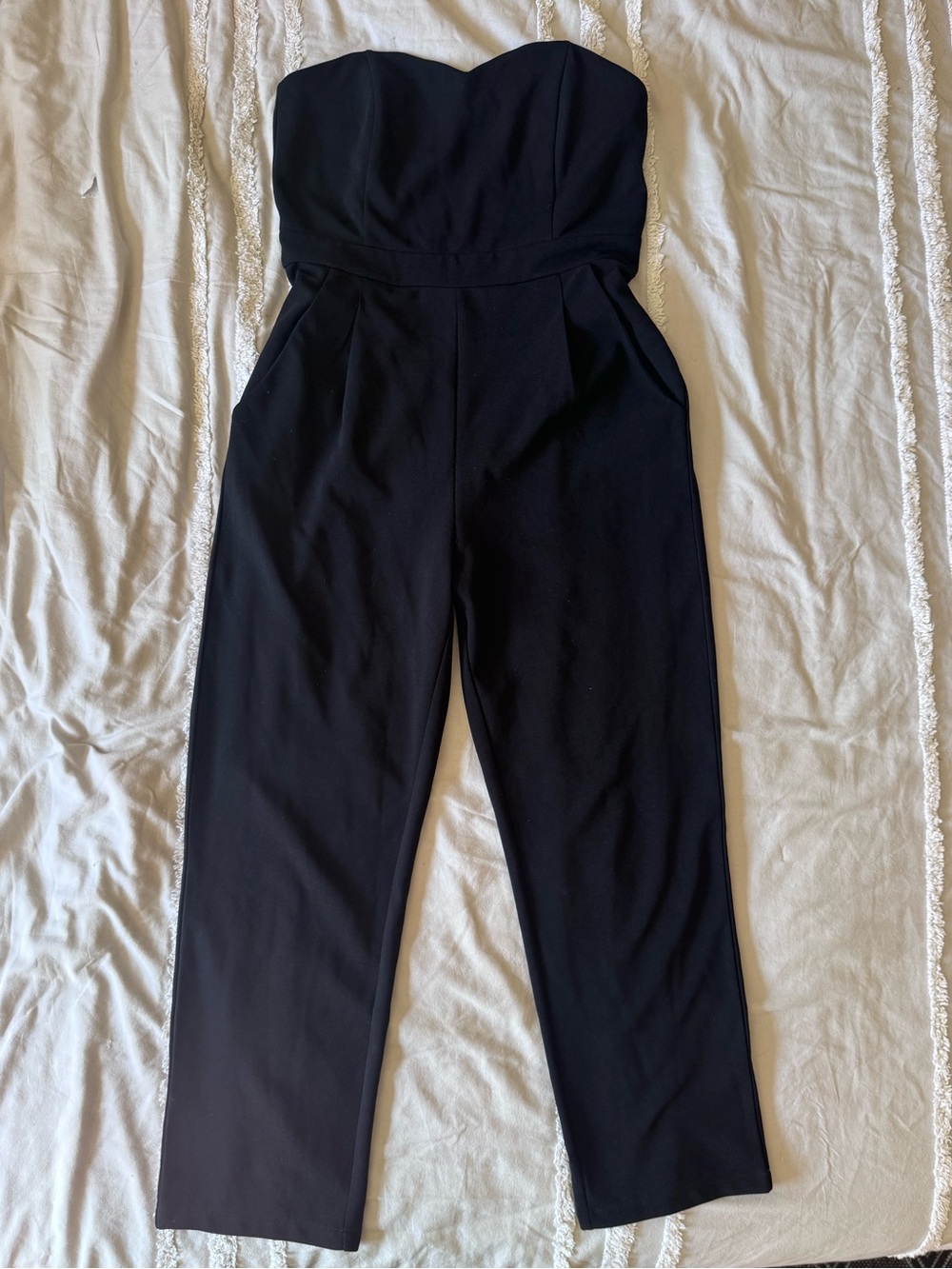 Lulu's Strapless Black Jumpsuit